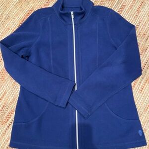 Women's Blue Full-Zip Knit